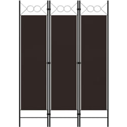 Vidaxl - Cloison de séparation 3 panneaux Marron 120x180 cm