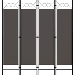 Cloison de séparation 4 panneaux Anthracite 160 x 180 cm