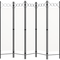 Vidaxl - Cloison de séparation 5 panneaux Blanc 200x180 cm