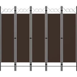 Vidaxl - Cloison de séparation 5 panneaux Marron 200x180 cm