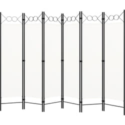 Vidaxl - Cloison de séparation 6 panneaux Blanc crème 240x180 cm