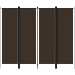 Vidaxl - Cloison de séparation 4 panneaux Marron 200x180 cm