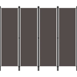 Vidaxl - Cloison de séparation 4 panneaux Anthracite 200x180 cm