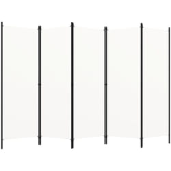 Vidaxl - Cloison de séparation 5 panneaux Blanc 250x180 cm