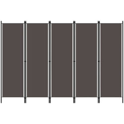 Vidaxl - Cloison de séparation 5 panneaux Anthtracite 250x180 cm