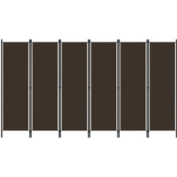 Vidaxl - Cloison de séparation 6 panneaux Marron 300x180 cm