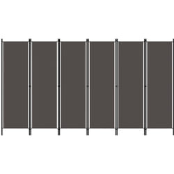 Vidaxl - Cloison de séparation 6 panneaux Anthracite 300x180 cm
