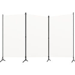 Vidaxl - Cloison de séparation 3 panneaux Blanc 260x180 cm Tissu