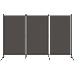 Vidaxl - Cloison de séparation 3 panneaux Anthracite 260x180 cm