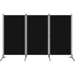 Vidaxl - Cloison de séparation 3 panneaux Noir 260x180 cm