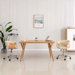 vidaXL Chaises pivotantes Set de 2 - Crème