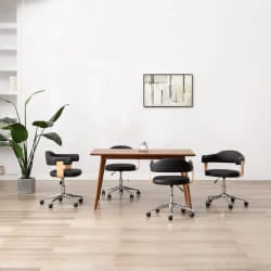 VidaXL Chaise Pivotante Similicuir Set de 4