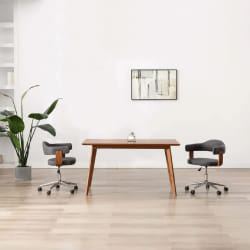 vidaXL Chaises pivotantes à manger - Gris