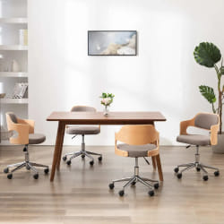 Vidaxl Chaises pivotantes - Tissu taupe