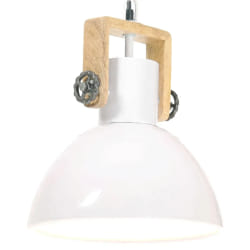 vidaXL Lampe suspendue industrielle 25 W Blanc Rond 30 cm E27 - TU