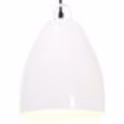 vidaXL Lampe suspendue industrielle 25 W Blanc Rond 32 cm E27 - TU