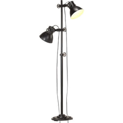 Vidaxl - Lampadaire avec 2 abat-jour Noir E27 Fonte