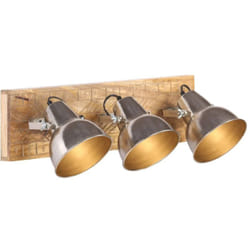 Lampe murale industrielle Argenté 70x23 cm E27 Bois de manguier Vidaxl