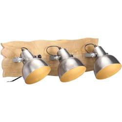 Lampe murale industrielle Argenté 68x23 cm E27 Bois de manguier Vidaxl