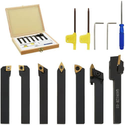 Jeu d'outils de tournage indexables 12 pcs 8x8 mm 70 mm Vidaxl