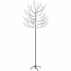 Notre sapin de Noël artificiel, avec ses branches parsemées de jolies fleurs de cerisier, crée une belle atmosphère de vacanc ...