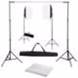 vidaXL Kit de studio photo avec boîtes à lumière et toile de fond - TU
