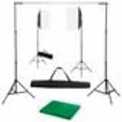 vidaXL Kit de studio photo avec boîtes à lumière et toile de fond - TU