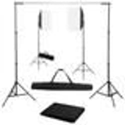 vidaXL Kit de studio photo avec boîtes à lumière et toile de fond - TU