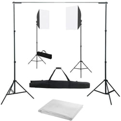 Vidaxl - Kit de studio photo avec boîtes à lumière et toile de fond