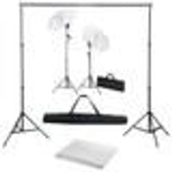 vidaXL Kit de studio photo avec toile de fond lampes et parapluies - TU