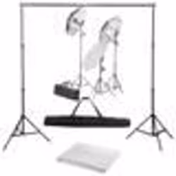 vidaXL Kit de studio photo avec ensemble d'éclairage et toile de fond - TU