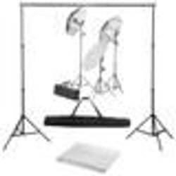 vidaXL Kit de studio photo avec ensemble d'éclairage et toile de fond - TU
