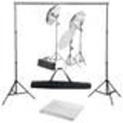 vidaXL Kit de studio photo avec ensemble d'éclairage et toile de fond - TU