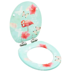 vidaXL Siège WC Flamant Rose - MDF