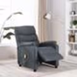vidaXL Fauteuil de massage Gris clair Tissu - TU