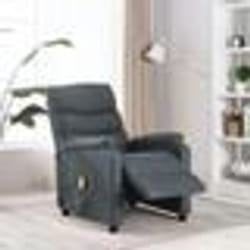vidaXL Fauteuil de massage Gris clair Tissu - TU