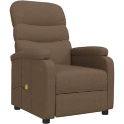 vidaXL Fauteuil de massage Marron Tissu - TU