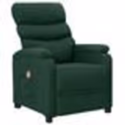 vidaXL Fauteuil de massage Vert foncé Tissu - TU