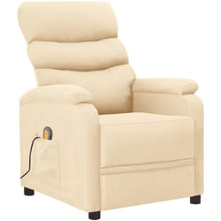 Vidaxl - Fauteuil de massage Crème Tissu