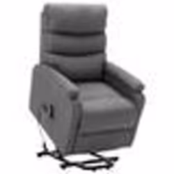 vidaXL Fauteuil Gris clair Tissu - TU