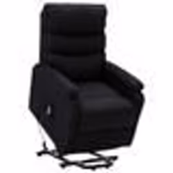 vidaXL Fauteuil Noir Tissu - TU