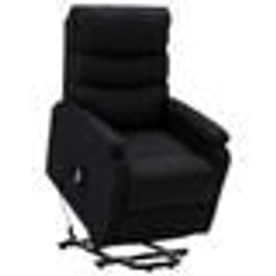 vidaXL Fauteuil Noir Tissu - TU