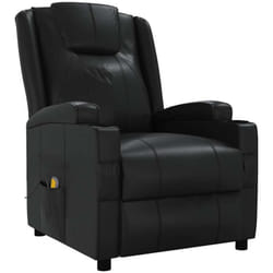 Vidaxl - Fauteuil de massage Noir Similicuir