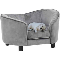 Canapé pour chien Gris 69x49x40 cm Peluche Vidaxl