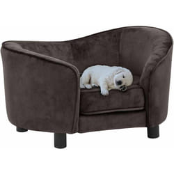 Canapé pour chien Marron 69x49x40 cm Peluche Vidaxl