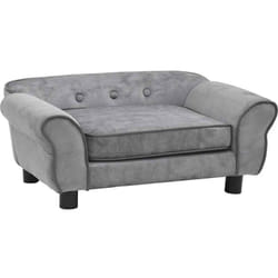 Canapé pour chien Gris 72x45x30 cm Peluche Vidaxl