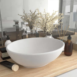 Vidaxl - Lavabo ovale de luxe Blanc mat 40x33 cm Céramique