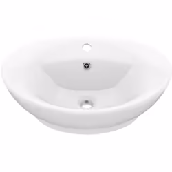 Notre lavabo de forme ovale, en céramique de première qualité, est un supplément élégant à toute salle de bain, toilette ou c ...