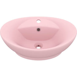 Vidaxl - Lavabo ovale de luxe à trop-plein Rose mat 58,5x39 cm Céramique