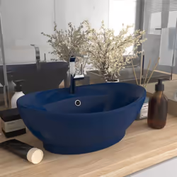 Notre lavabo de forme ovale, en céramique de première qualité, est un supplément élégant à toute salle de bain, toilette ou c ...